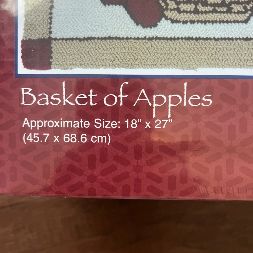Creations by Caron Rug Hook Kit Basket of Apples #HR0013 18 X 27 NEW Vintage